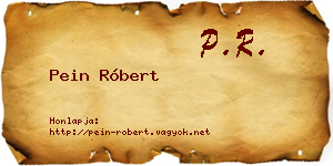 Pein Róbert névjegykártya