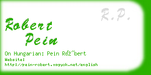 robert pein business card